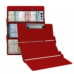 WhiteCoat Clipboard® Trifold - Red Critical Care Edition